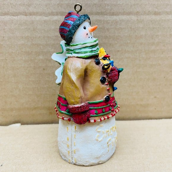 EUC Deb Strain "Snow Friends" Snowman Christmas Ornament, Star & Lights, 4" T - Picture 6 of 12